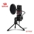 Redragon Streamer Seyfert GM100 Microfone Gamer omnidirecional Com Tripé para Computador, Estúdio, PC, Karaoke, Gravação - comprar online