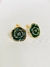 Brinco Flor Esmaltada Verde