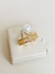 Anel Pérola Shell Diamantada