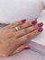 Anel Aro Duplo Flor com zircônias Diamantadas