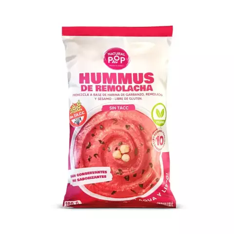 Hummus instantaneo de Remolacha Natural Pop x 100g