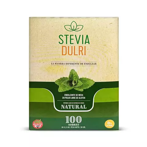Edulcorante Natural Stevia DURLI x 100 sobres