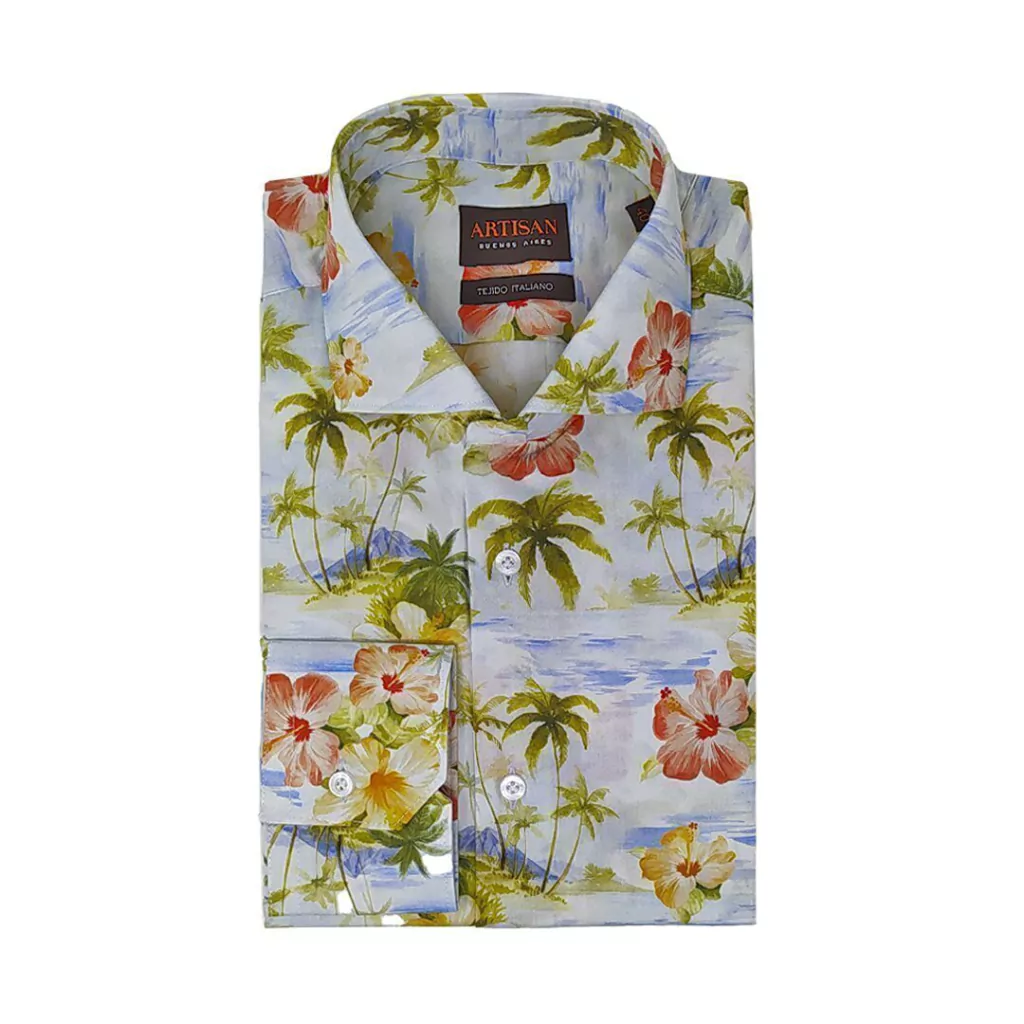 CAMISA BEACH ESTAMPA ITALIANA3 (AV4250009)