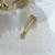 Piercing Cartilagem/Trágus Ponto de Luz Dourado 8mm - Leti Acessórios