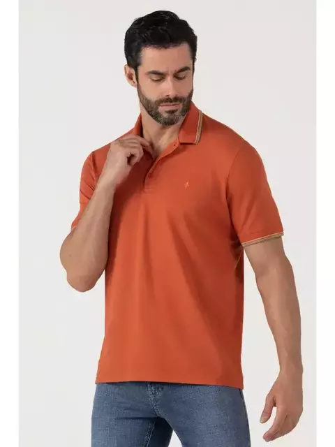 Polo Masculina Regular Manga Curta em Piquet - DLZ - comprar online