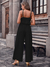 Charm fashion Conjunto croped com short tecido poliéster alfaiataria com elastan