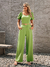 Conjunto Feminino Blusa Cropped Com Calça Alfaiataria - loja online