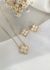 Conjunto Trevo com Detalhes Cravejado banhado a Ouro 18k