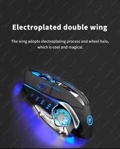 Imagem do Mouse sem fio recarregável do jogo do rato silencioso bluetooth mouse usb
