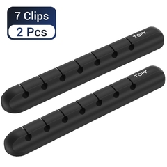 Topk l16 organizador do cabo de silicone cabo usb winder clips de gerenciamento de desktop arrumado cabo titular para o mouse fio de fone de ouvido organizador na internet