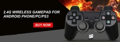 Imagem do Joystick sem fio do andróide do controlador 2.4g gamepad com conversor de otg p