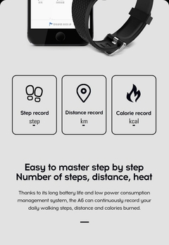 Pulseira inteligente esportes pulseira d13 tela colorida pedômetro esporte - comprar online