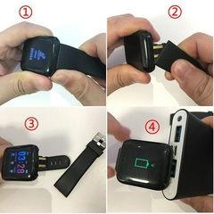 Pulseira inteligente esportes pulseira d13 tela colorida pedômetro esporte - comprar online