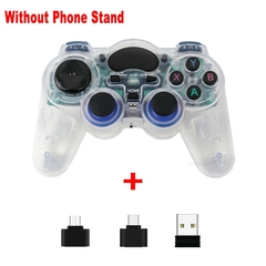 Joystick sem fio do andróide do controlador 2.4g gamepad com conversor de otg p - comprar online