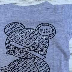 Remera algodón con estampa de strass