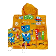 Poncho de toalla con mochilita haciendo juego - Pilu Kids
