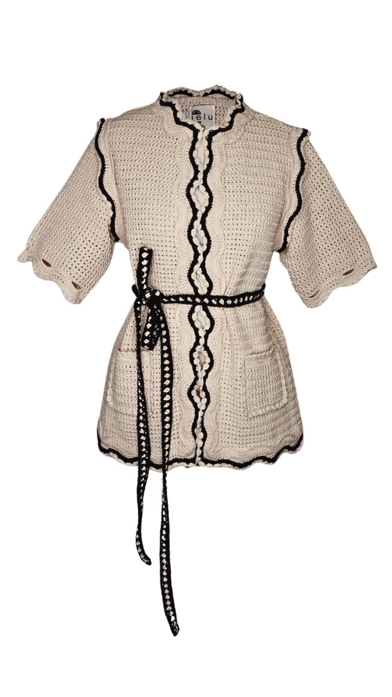 Casaqueto Nonna Joseffa - Cru e Preto