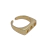 Anel Liso Coração Regulavel - Dourado - comprar online