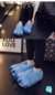 Pantufas patas de dinossauros na internet