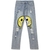 jeans rasgado unissex retalhos 2K streetwear 100% Algodão - loja online