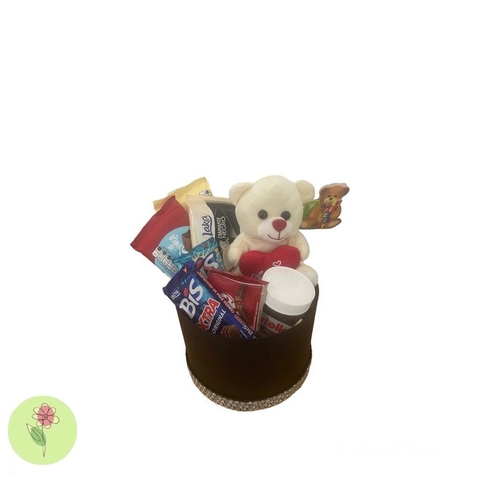 Caixa Box com Chocolates e Pelúcia