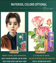 conjunto der lapis de cor profissional com estojo de armazenamento - Otaku-ha