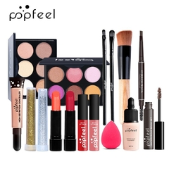 Kits de maquiagem Popfeel para iniciantes tudo em um kit essencial de maquiagem