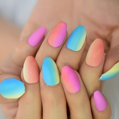 Unhas Bailarina Francesa Curtas Gradeint - Mendes Imports