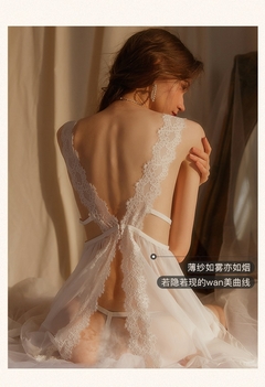 Camisola malha sling rendas lingerie na internet