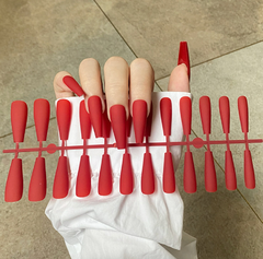 conjunto de Unhas Postiças fosco super longo