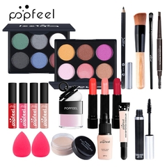 Kits de maquiagem Popfeel para iniciantes tudo em um kit essencial de maquiagem na internet