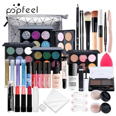 Imagem do Kits de maquiagem Popfeel para iniciantes tudo em um kit essencial de maquiagem