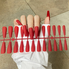 conjunto de Unhas Postiças fosco super longo