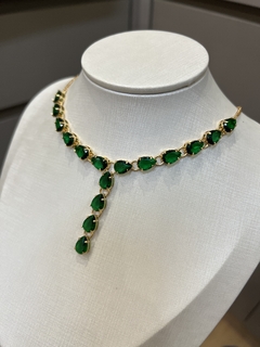 Conjunto Verde Esmeralda (Brinco e Colar) - comprar online