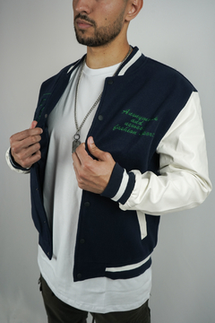 CAMPERA BOMBER "VARSITY" BLUE - Broken Hill