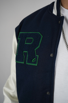 CAMPERA BOMBER "VARSITY" BLUE