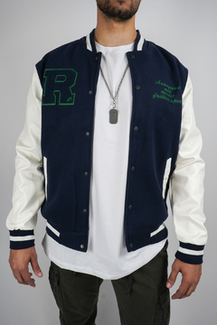 CAMPERA BOMBER "VARSITY" BLUE - comprar online