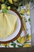 Kit Limão Siciliano Fundo Branco - 2 Lugares - Positano Home Decor