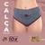 7796 - CALÇA MESCLA SUPLEX COM CÓS COLORIDO E LAÇO
