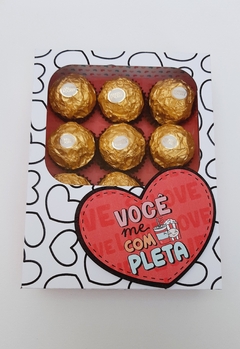 CAIXA 12 BOMBONS- DIA DOS NAMORADOS