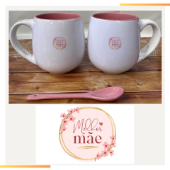 CANECA MOD BELLY COM COLHER - "MELHOR MÃE" - comprar online