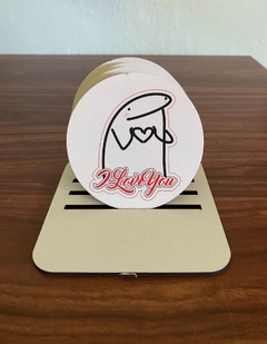 PORTA COPO PERSONALIZADO MDF OU NEOPRENE – "I LOVE YOU" - comprar online