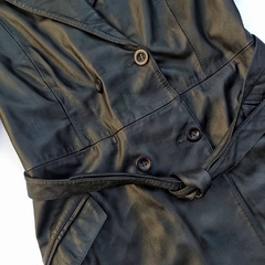 Trench coat em couro P/M