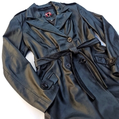 Trench coat em couro P/M