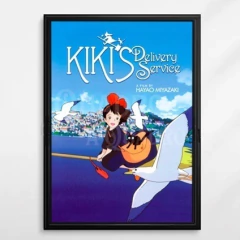 Quadro Serviço de Entregas da Kiki Miyazaki Filme Pôster Placa Decorativa