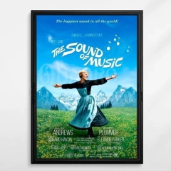 Quadro E O Vento Levou The Sound of Music Filme Pôster Placa Decorativa