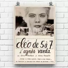 Imagem do Quadro Cléo das 5 às 7 Agnès Varda Filme Pôster Placa Decorativa