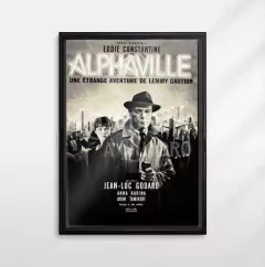 Quadro Alphaville Jean-Luc Godard Filme Pôster Placa Decorativa