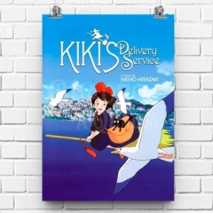 Imagem do Quadro Serviço de Entregas da Kiki Miyazaki Filme Pôster Placa Decorativa