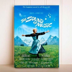 Quadro E O Vento Levou The Sound of Music Filme Pôster Placa Decorativa - loja online